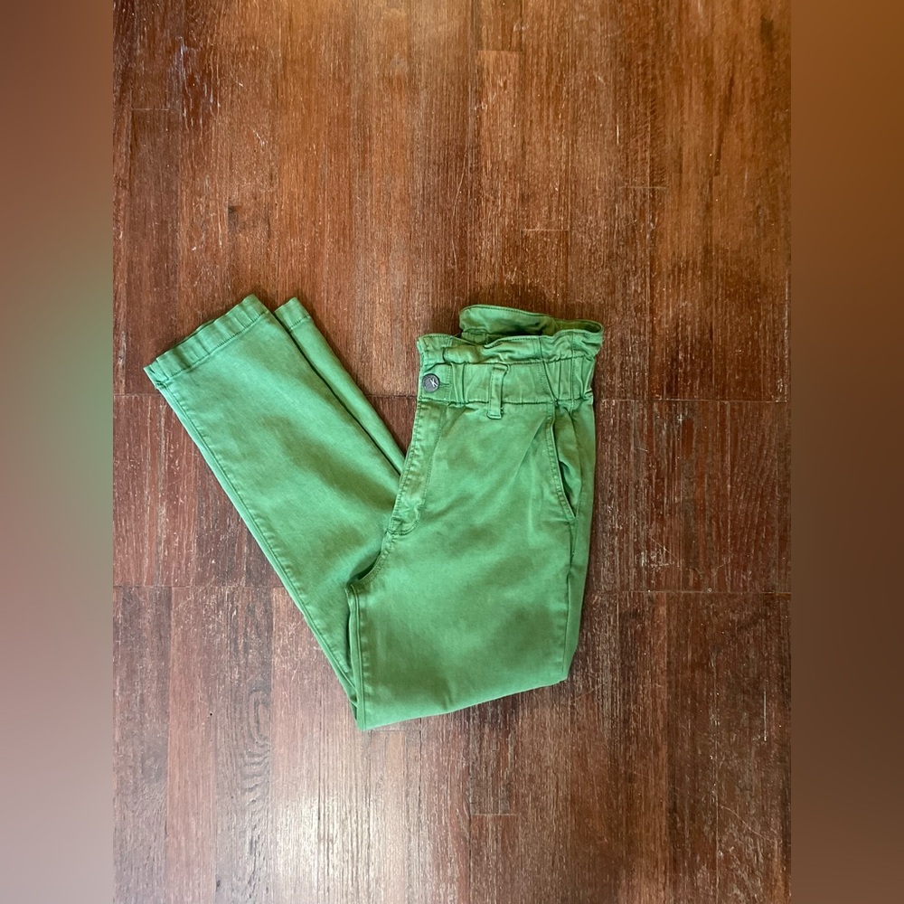 Kut From The Kloth Rachael High Rise Paper Bag Waist - Size 6 - Grass color - Picture 12 of 12